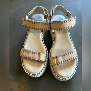 Dolce Vita Tan and Purple Sandals